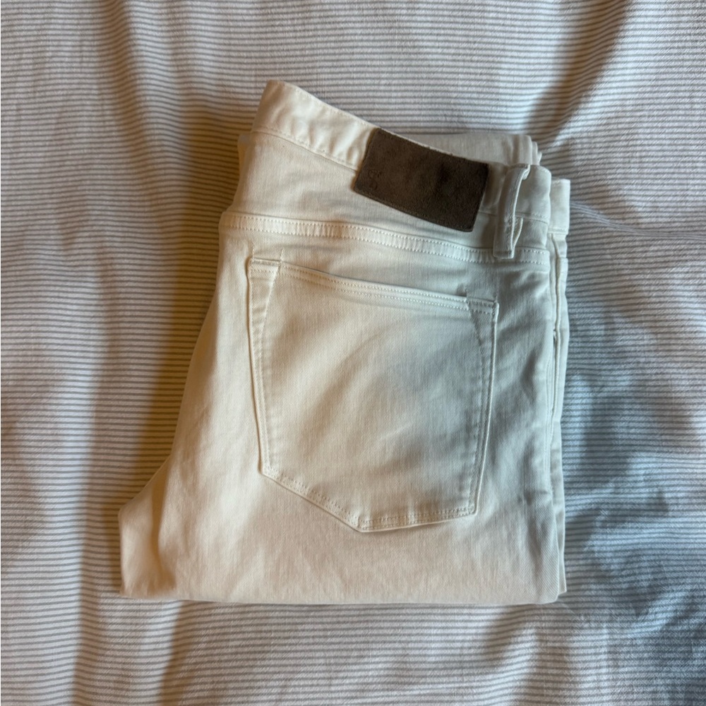 Men’s Todd Snyder ecru white cream 5 pocket chinos / size 32x34 - slim